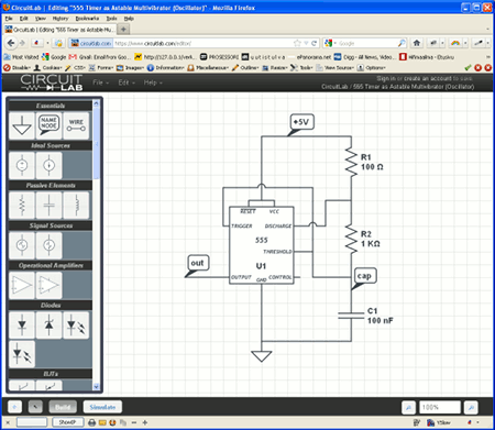 Electronic circuit simulation software